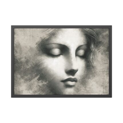 Woman Inspired by Leonardo da Vinci Framed Poster