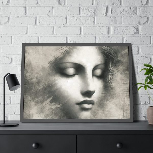 93854-71.jpg Woman Inspired by Leonardo da Vinci Framed Poster