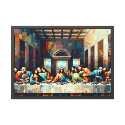 The Last Supper by Leonardo da Vinci HandCrafted Framed Poster
