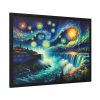 93854-8.jpg Niagara Falls Under Starry Night Framed Canvas