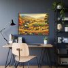 93855-130.jpg Traditional Harvest Scene Capturing the Essence of Pastoral Landscapes Framed Poster