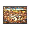 93855-136.jpg Spirit of Folk Art, Featuring a Harvest Festival Scene Framed Poster