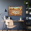 93855-138.jpg Spirit of Folk Art, Featuring a Harvest Festival Scene Framed Poster
