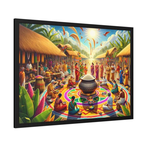 Capturing the Essence of Pongal Framed Poster