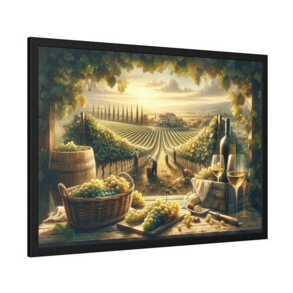 93855-145.jpg Grape Harvest With Lush Vineyards Framed Poster