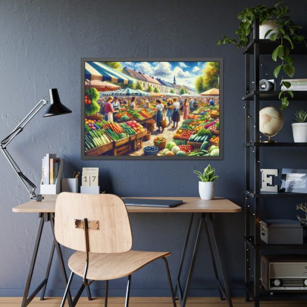 93855-154.jpg Lively Atmosphere of Farmers' Market Framed Poster