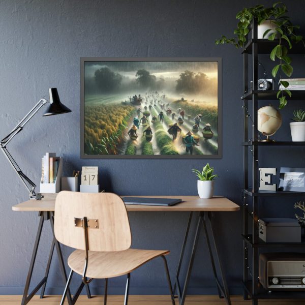 Harvest Rain in Field Framed Poster