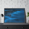 Blue Misty Sea at Night Framed Poster