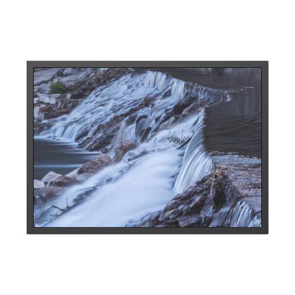 Waterfall River Close Up in France Framed Poster