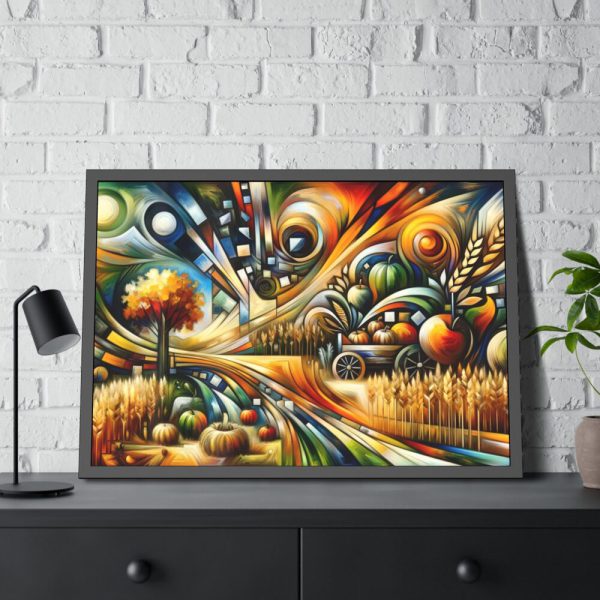 Harvest Theme Through Modern Art Styles Framed Poster