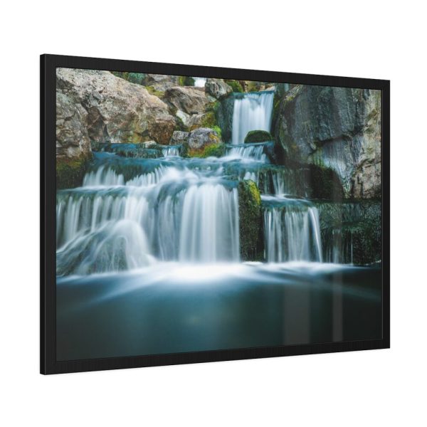 93855-189.jpg Waterfall Tumbling Down From Rocks Framed Poster