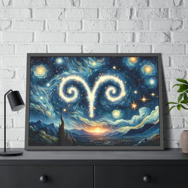 93855-19.jpg Zodiac Sign of Aries Framed Poster