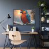93855-206.jpg Parrot On A Snowy Branch Framed Poster