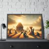 93855-223.jpg Vintage Harvest Scene With Workers Framed Poster