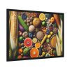 93855-237.jpg Macro Image Showcasing Detail of Fruits Grains and Vegetables Framed Poster