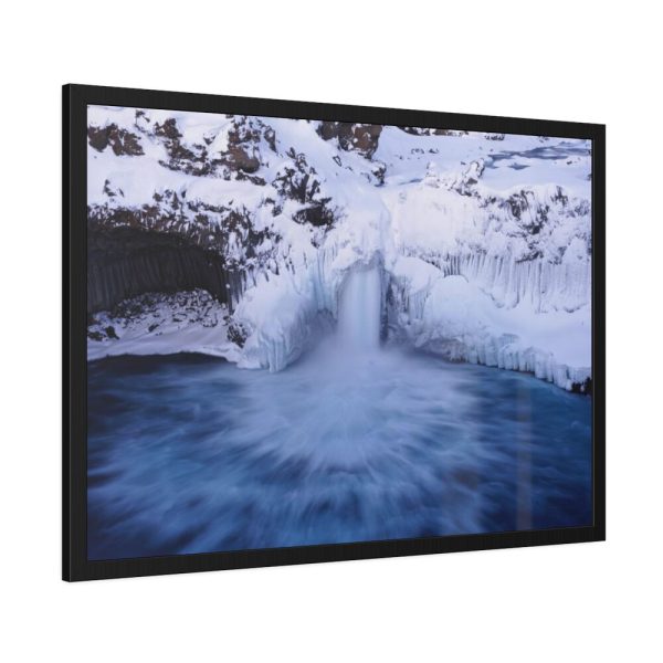 Waterfall in Winter Framed Poster