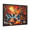 93855-265.jpg Autumn Waterfall Scene Framed Poster