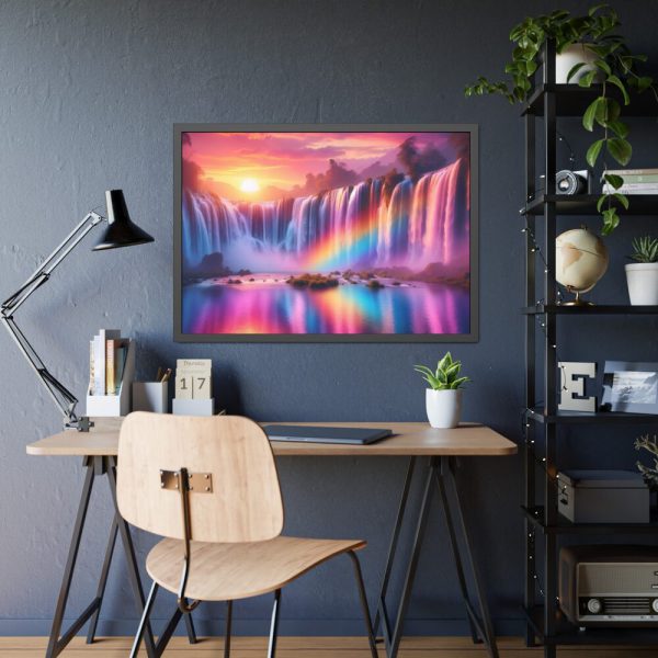 Colorful Waterfall Framed Poster