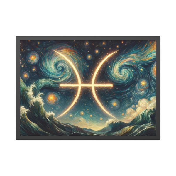 Zodiac Sign of Pisces Framed Poster