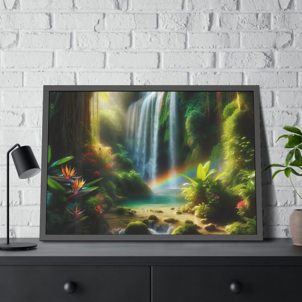 93855-287.jpg Tropical Paradise Waterfall Framed Poster