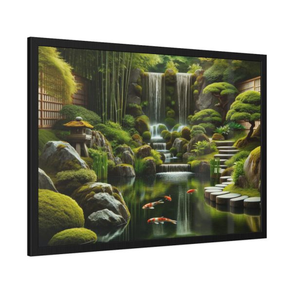 93855-297.jpg Zen Waterfall Garden in Japanese Style Framed Poster