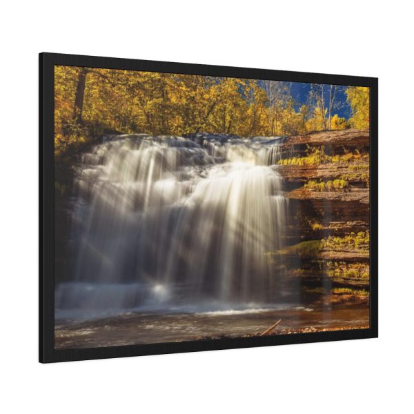 93855-301.jpg Waterfall in Autumn Framed Poster