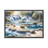 93855-304.jpg Watercolor-Style Painting of Waterfall Framed Poster