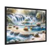 93855-305.jpg Watercolor-Style Painting of Waterfall Framed Poster