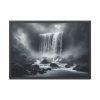 93855-308.jpg Waterfall on Rainy Day Framed Poster