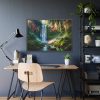 93855-318.jpg Waterfall Cascading Down Into Serene Pool Framed Poster