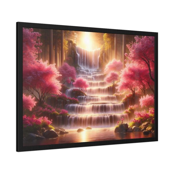 93855-321.jpg Waterfall in Rose Scenery Framed Poster