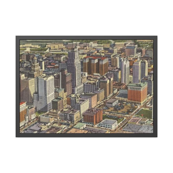 93855-324.jpg Recent Skyline View of Houston Framed Poster