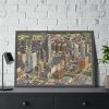 93855-327.jpg Recent Skyline View of Houston Framed Poster