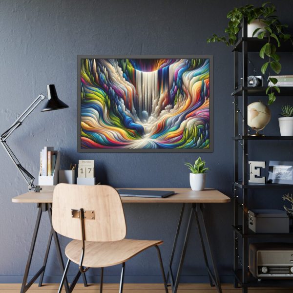 93855-374.jpg Abstract Art Piece of Waterfall Framed Poster