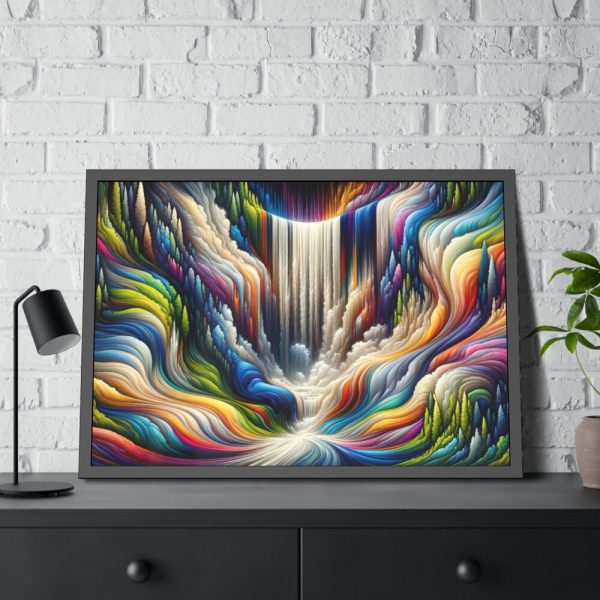 93855-375.jpg Abstract Art Piece of Waterfall Framed Poster