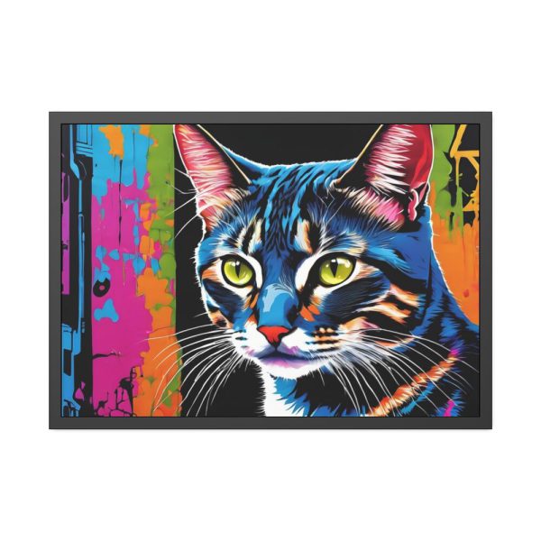Cat Pop Art Illustration Framed Poster