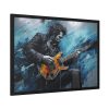 Man Playing Electric Guitar Art Framed Poster