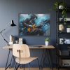 Man Playing Electric Guitar Art Framed Poster