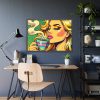 93855-402.jpg Girl Drinking Coffee in Pop Art Framed Poster