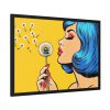 93855-405.jpg Girl With Blue Hair in Pop Art Style Framed Poster