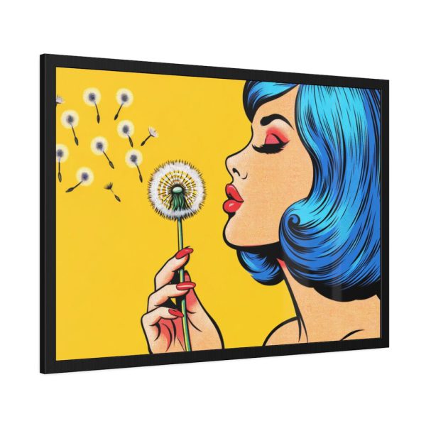 93855-405.jpg Girl With Blue Hair in Pop Art Style Framed Poster