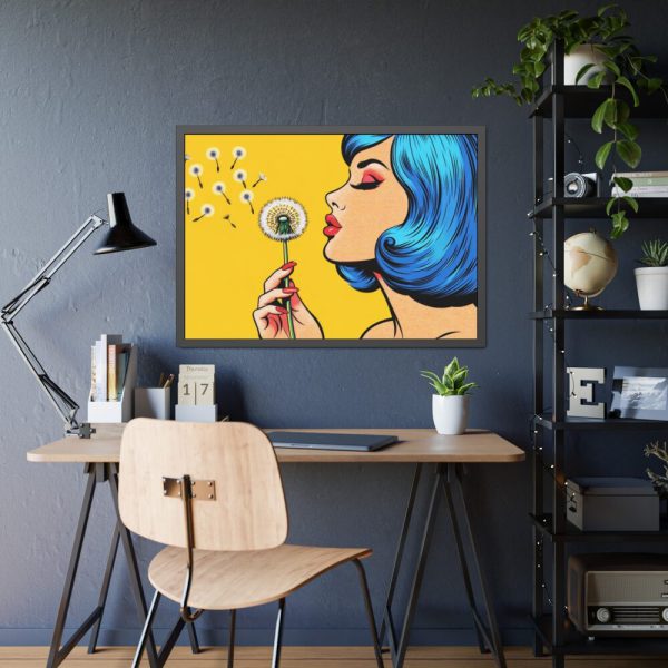 93855-406.jpg Girl With Blue Hair in Pop Art Style Framed Poster