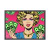 Girl With Money Framed Poster