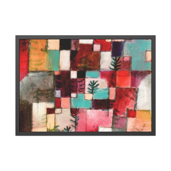 93855-464.jpg Red Green and Violet–Yellow Rhythms (1920) by Paul Klee Framed Poster