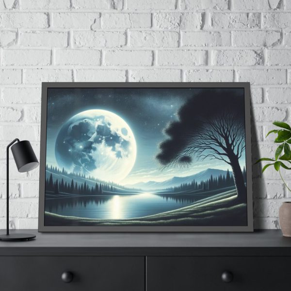 93855-47.jpg Serene Night Landscape Framed Poster