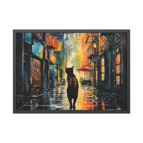 93855-496.jpg Pop Art Alley Cat Print Framed Poster