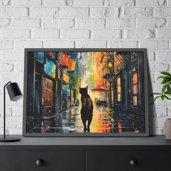93855-499.jpg Pop Art Alley Cat Print Framed Poster