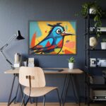 Bird Abstract Pop Art Print Framed Poster - Image 7