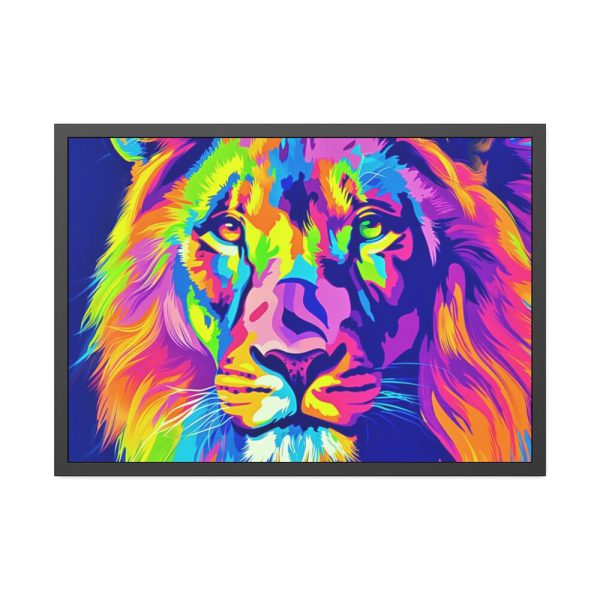 Lion's Splendor Pop Art Framed Poster