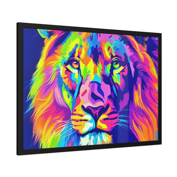 Lion's Splendor Pop Art Framed Poster